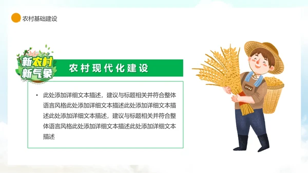 农业现代，农村现代化PPT模板