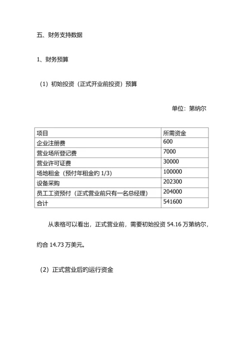 中英合作金融管理金融管理综合应用昌盛餐厅迪拜连锁店融资商业计划书.docx