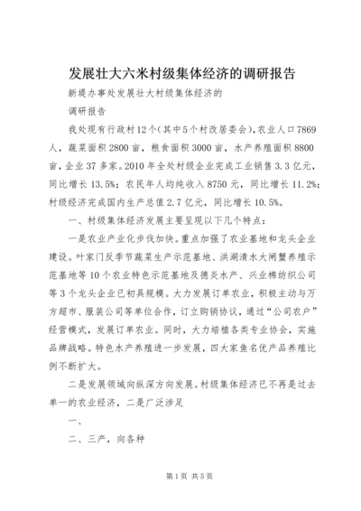 发展壮大六米村级集体经济的调研报告 (2).docx