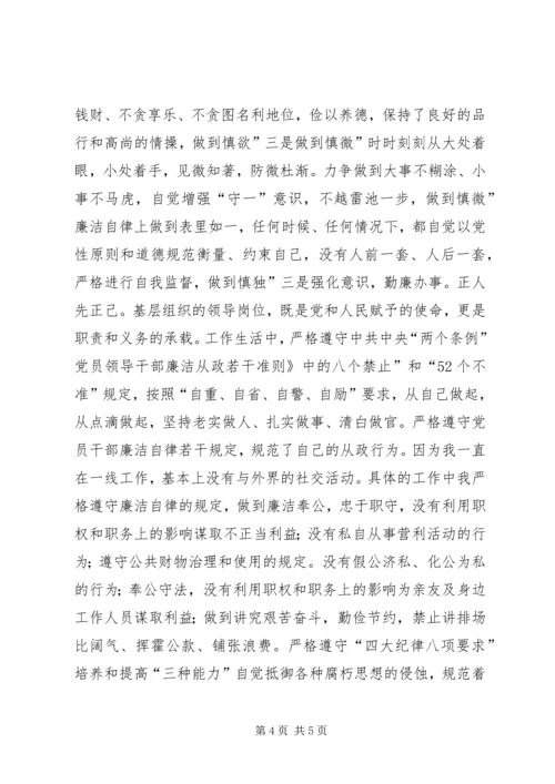 乡镇纪检廉政准则汇报.docx