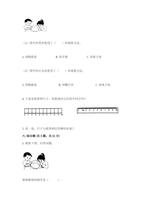 教科版一年级上册科学期末测试卷（突破训练）.docx