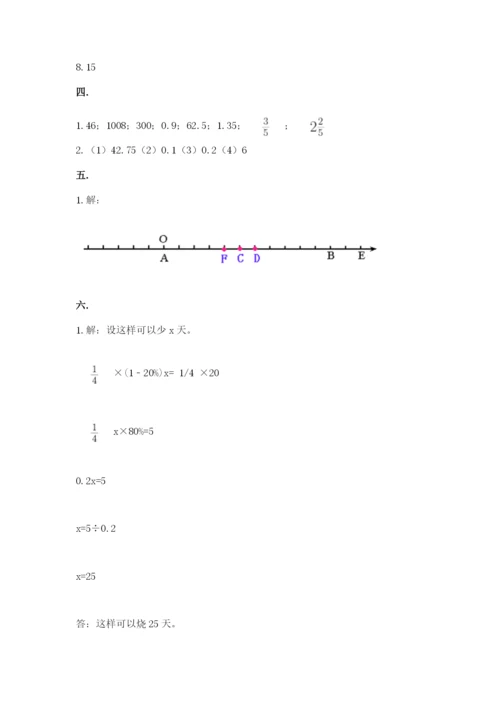 小学毕业班数学检测卷附参考答案【黄金题型】.docx