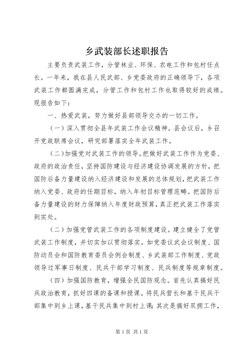 乡武装部长述职报告.docx