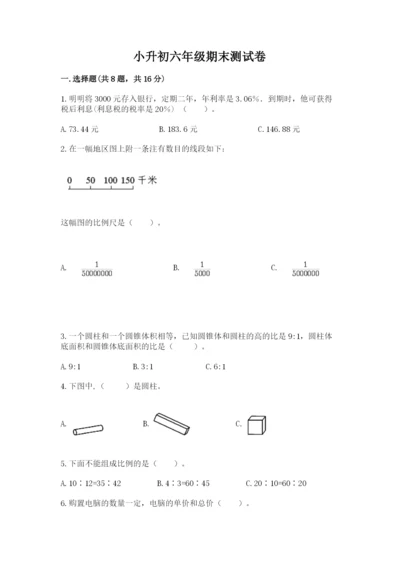 小升初六年级期末测试卷（实用）.docx