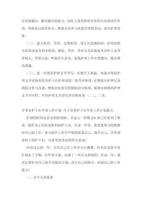 最新手术室护士长年度工作计划-月子会所护士长年度工作计划(12篇).docx