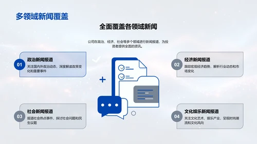 媒体公司成长报告PPT模板