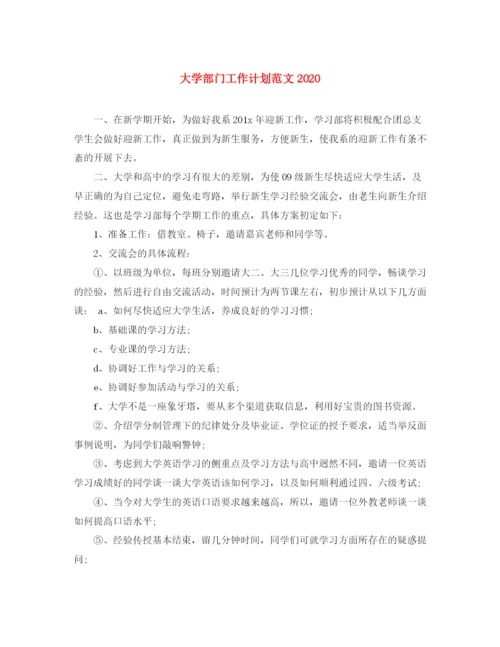 精编之大学部门工作计划范文3.docx