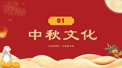 红色复古卡通中秋博饼活动PPT模板