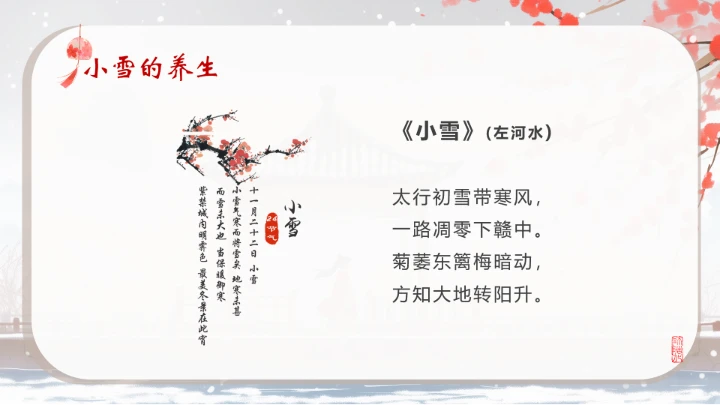 二十四节气之小雪介绍PPT