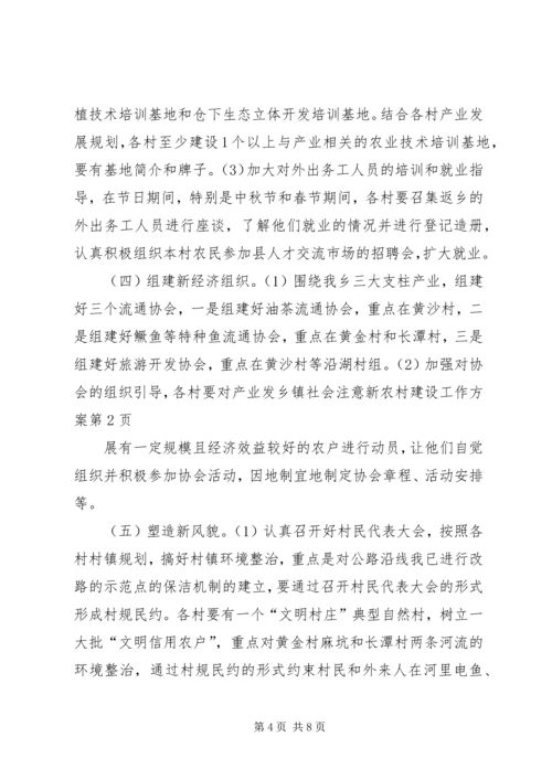 乡镇社会注意新农村建设工作方案.docx