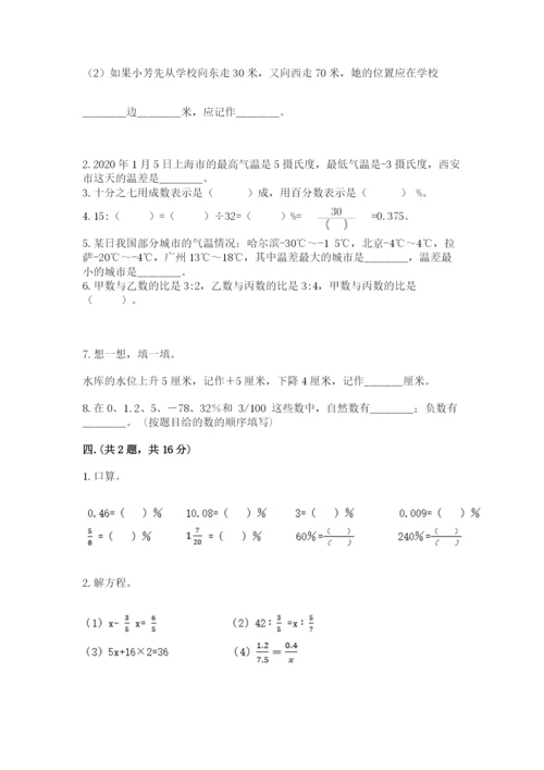 苏教版数学六年级下册试题期末模拟检测卷完美版.docx