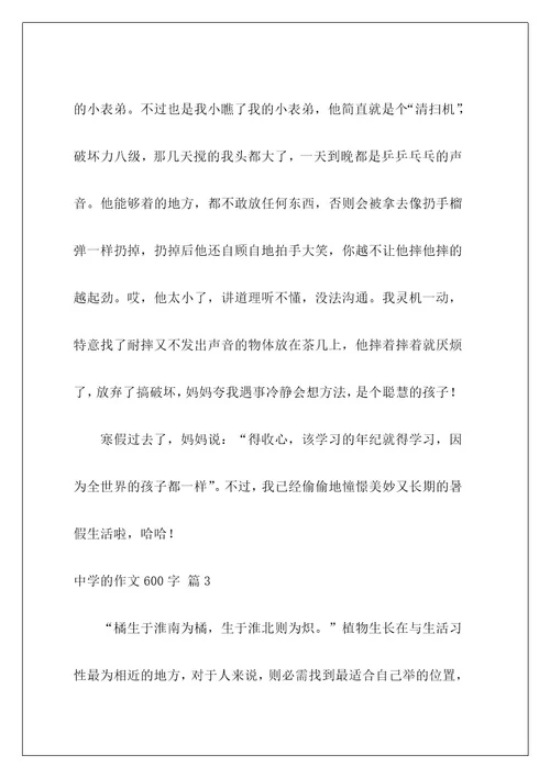 高中的作文600字52