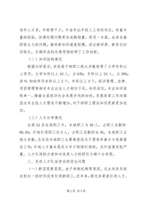 发改委人才队伍的调研报告.docx