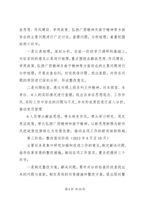 解放思想赶超跨越大讨论活动整改落实方案.docx