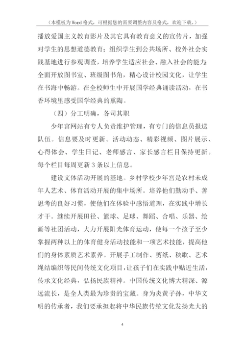乡村学校少年宫工作计划.docx