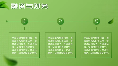 简约绿色环保新能源创业大赛PPT模板