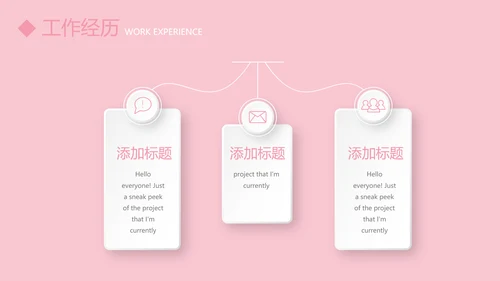 粉色小清新护士个人简历动态PPT模板