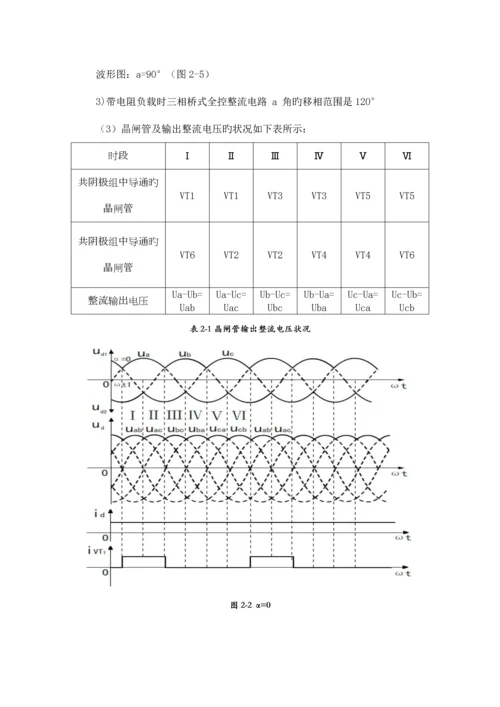 三相全控整流电路实训报告.docx