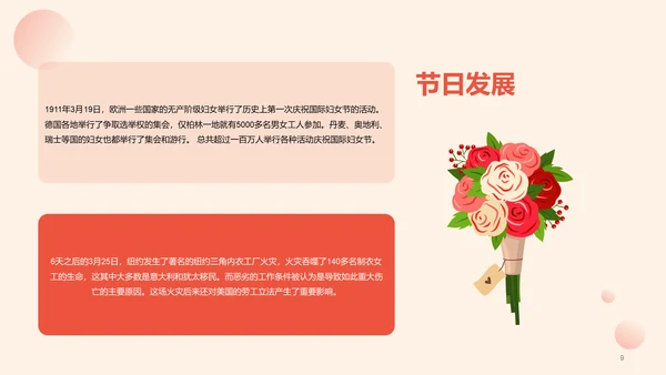 黄色简约插画38妇女节节日科普介绍PPT