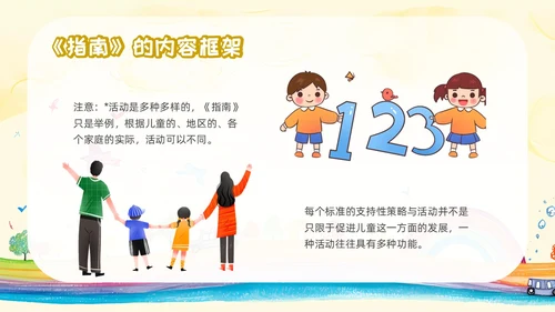 黄色卡通风3到6岁儿童学习与发展指南培训ppt课件指南解读