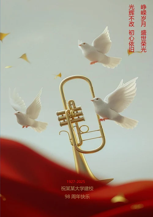 简约背景建军节海报