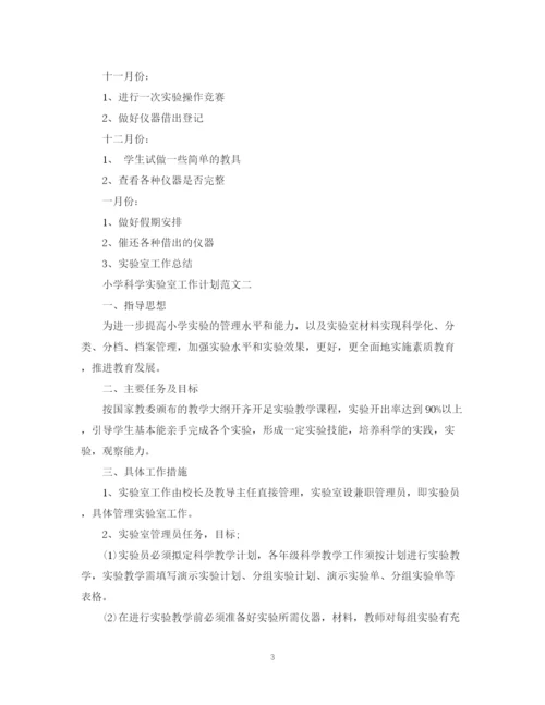 精编之小学科学实验室工作计划范文.docx