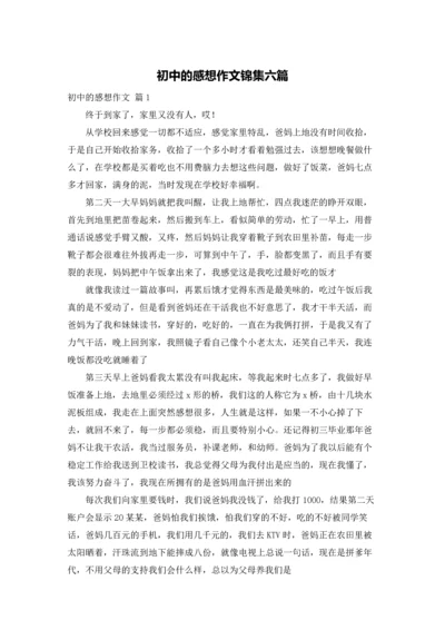 初中的感想作文锦集六篇.docx