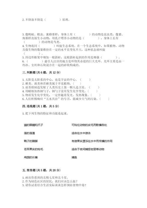 教科版六年级下册科学期末测试卷（考点梳理）.docx