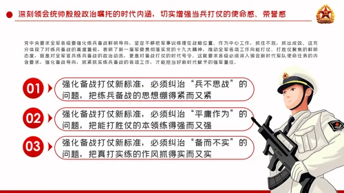 聚焦练兵备战提高打赢能力强军兴军PPT模板