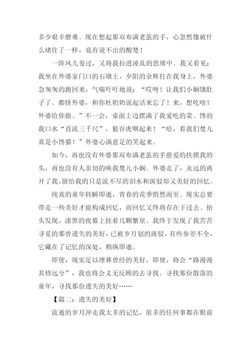 遗失的美好作文800字.docx