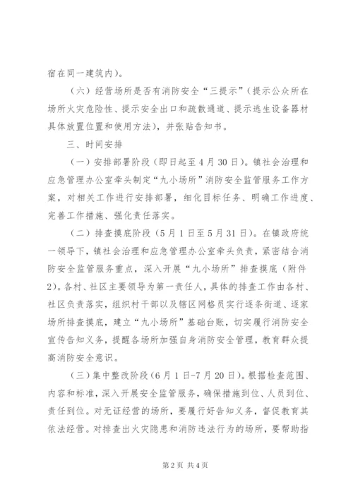 九小场所消防安全监管工作方案.docx