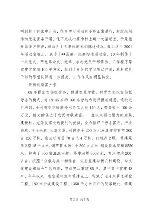 村党支部书记爱岗敬业事迹.docx