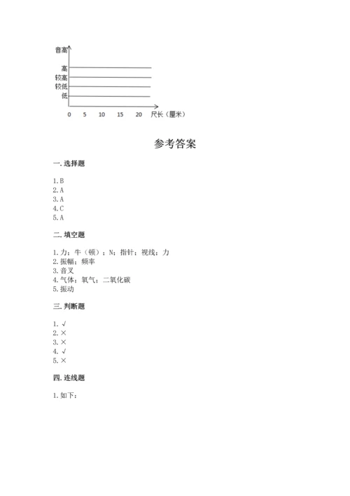 教科版四年级上册科学期末测试卷（考试直接用）.docx