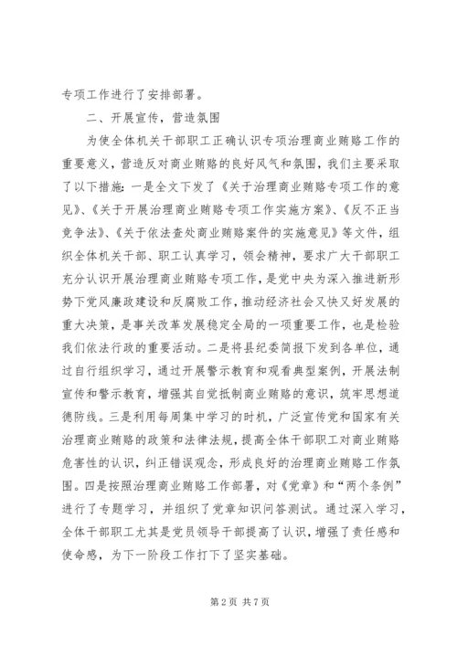 乡镇治理商业贿赂自查自纠工作的情况报告.docx