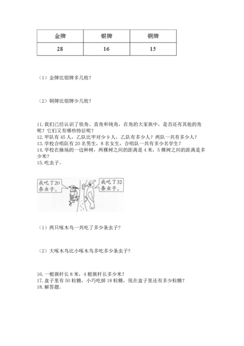 二年级上册数学应用题100道及参考答案【新】.docx
