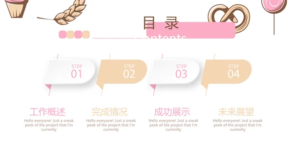 手绘面包烘焙动态PPT