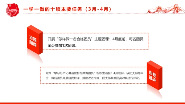 中国共青团一学一做五四青年节PPT模板