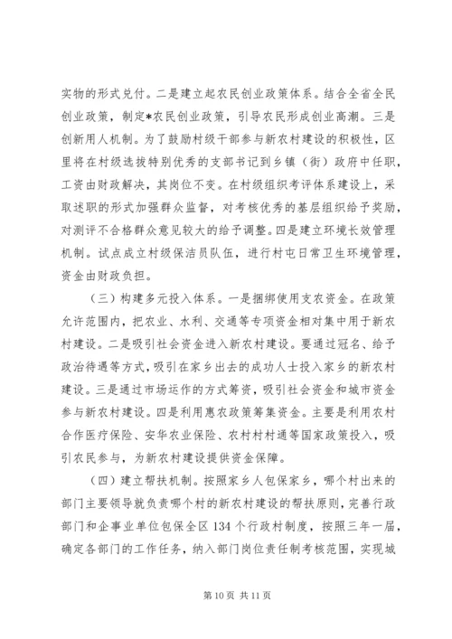 区新农村建设现场会上的讲话.docx