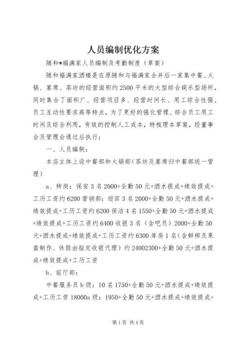 人员编制优化方案精编.docx