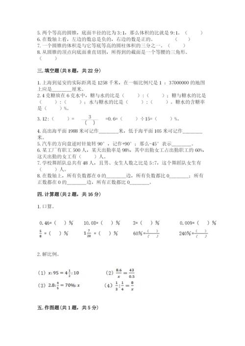 人教版六年级下册数学期末测试卷含答案【能力提升】.docx