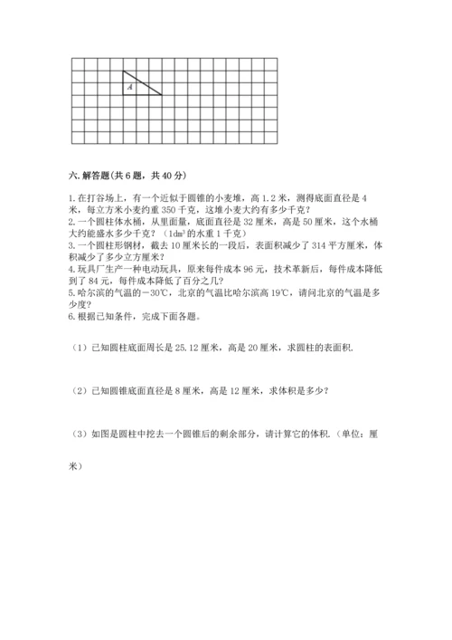 人教版六年级下册数学期末测试卷含答案（综合卷）.docx