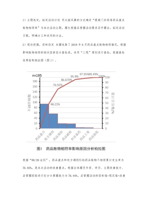 品管圈在提高药品盘点账物相符率中的应用.docx