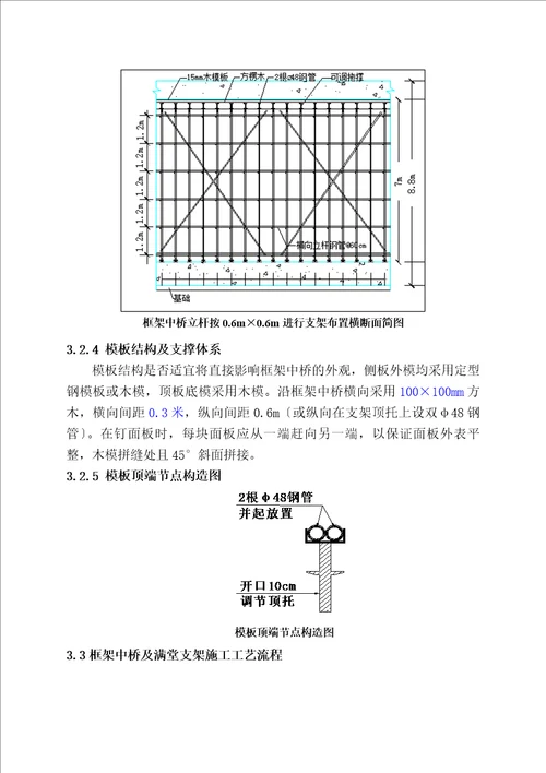 皇城北路框架中桥脚手架专项施工方案