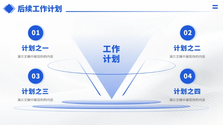 蓝色工作汇报述职年终总结PPT模板