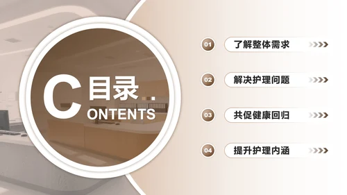 浅棕色商务风护理个案工作汇报PPT模板