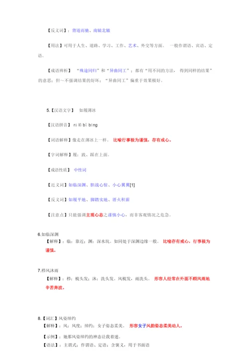 高考必考成语辨析、整理.docx