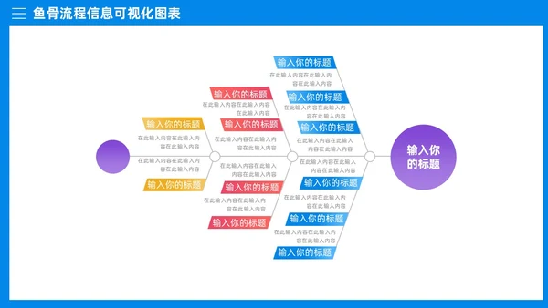 多彩鱼骨图信息可视化图表PPT模板