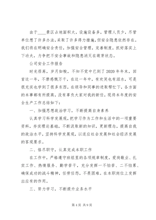 最新公司安全工作年度总结报告3篇.docx