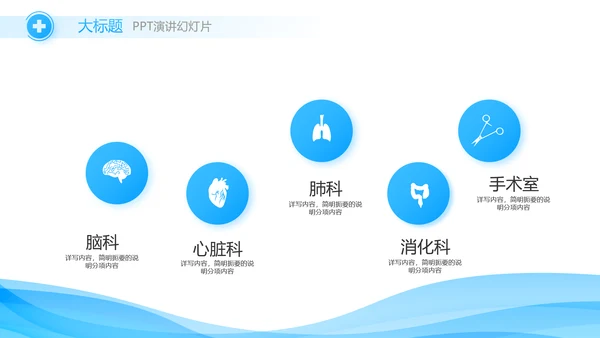 蓝色大气医疗眼科工作汇报动态PPT模板