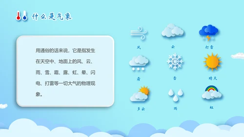 全球气侯气象科普知识通用PPT模板